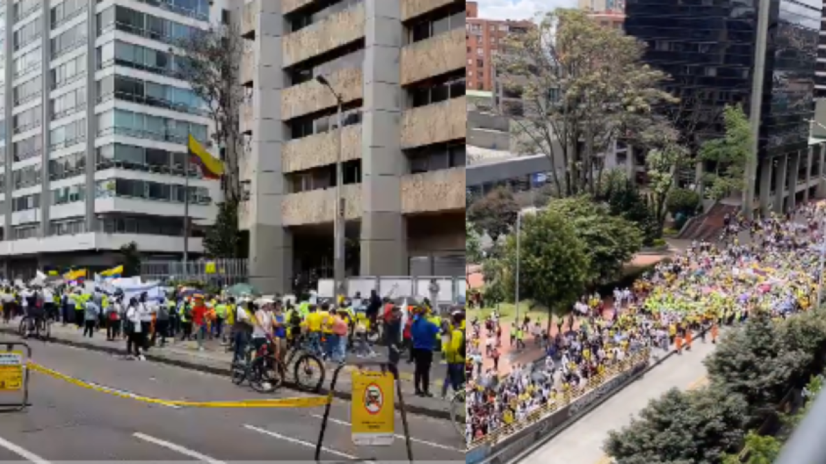 Marcha en Bogotá afecta la movilidad en Bogotá en la tarde de este domingo 4 de agosto; video 