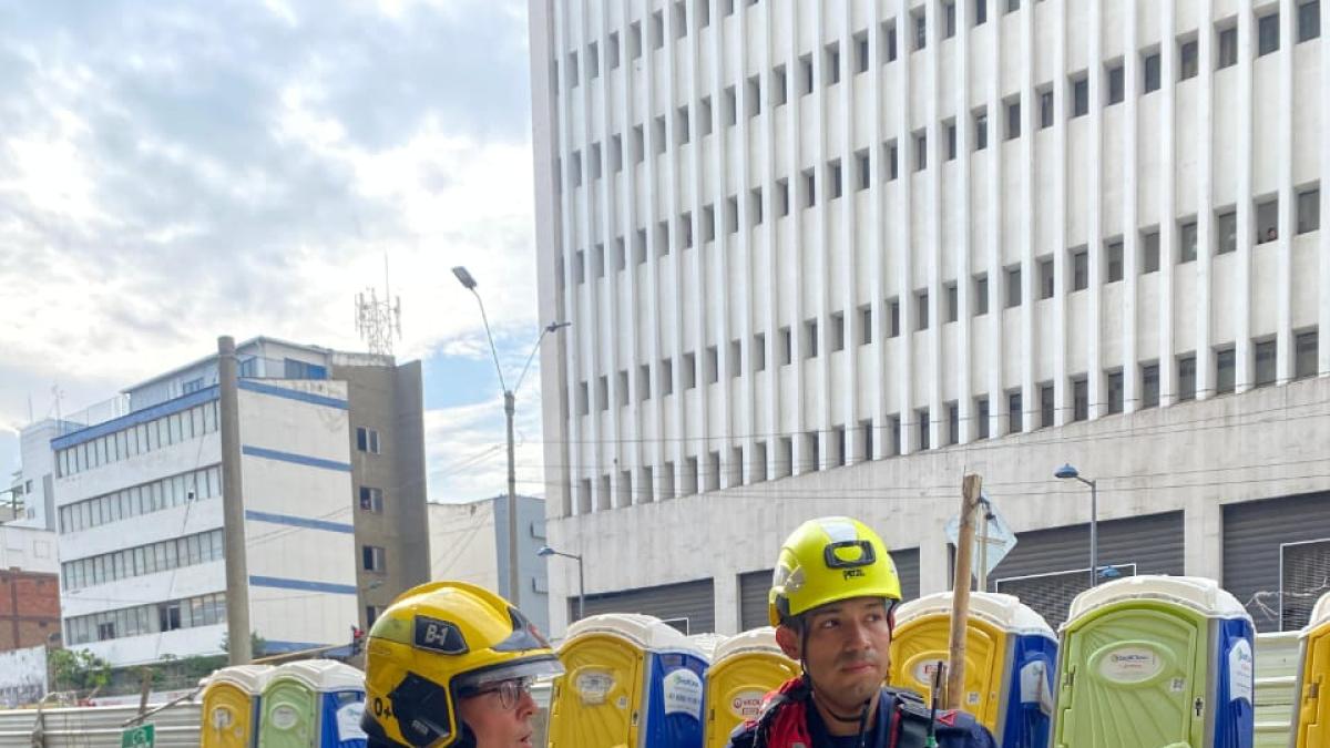 Emergencia en el centro de Cali: murió un trabajador que levantaba el búnker de la Fiscalía 