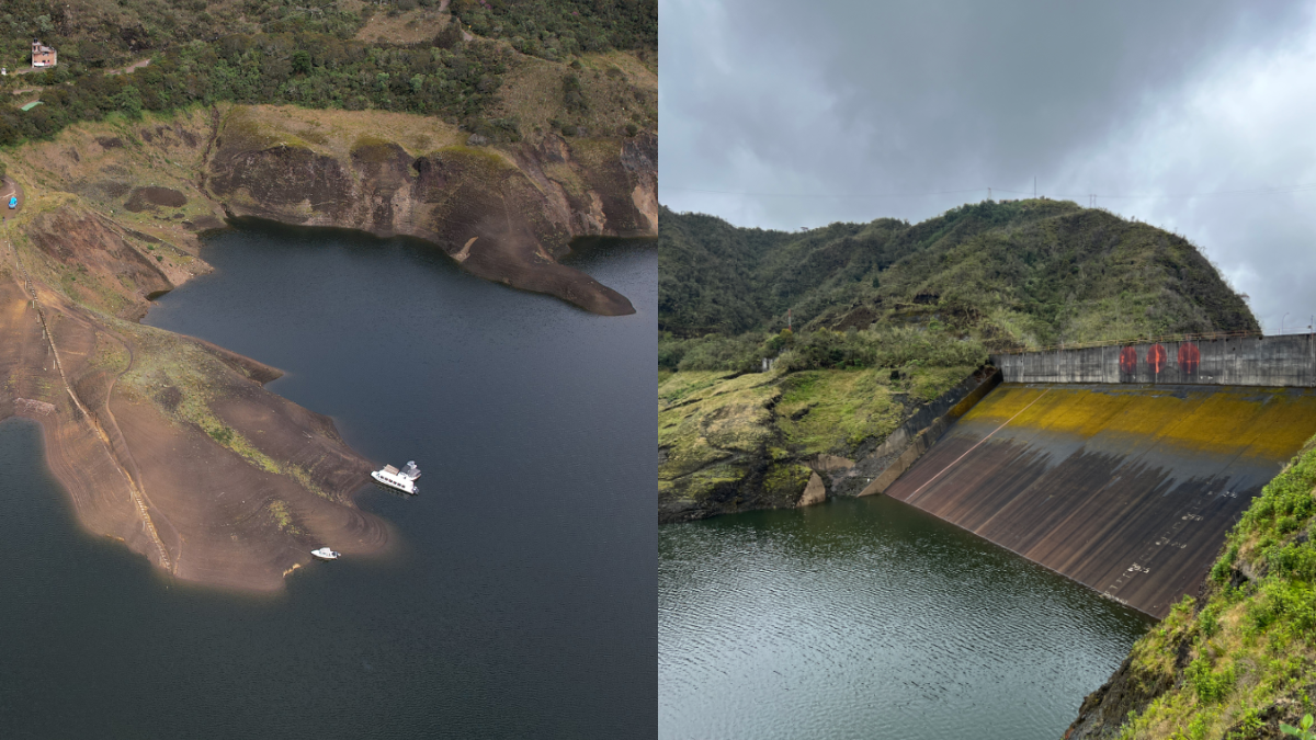 Video muestra el alarmante estado del embalse de Chuza, que surte de agua a Bogotá, por ausencia de lluvias 