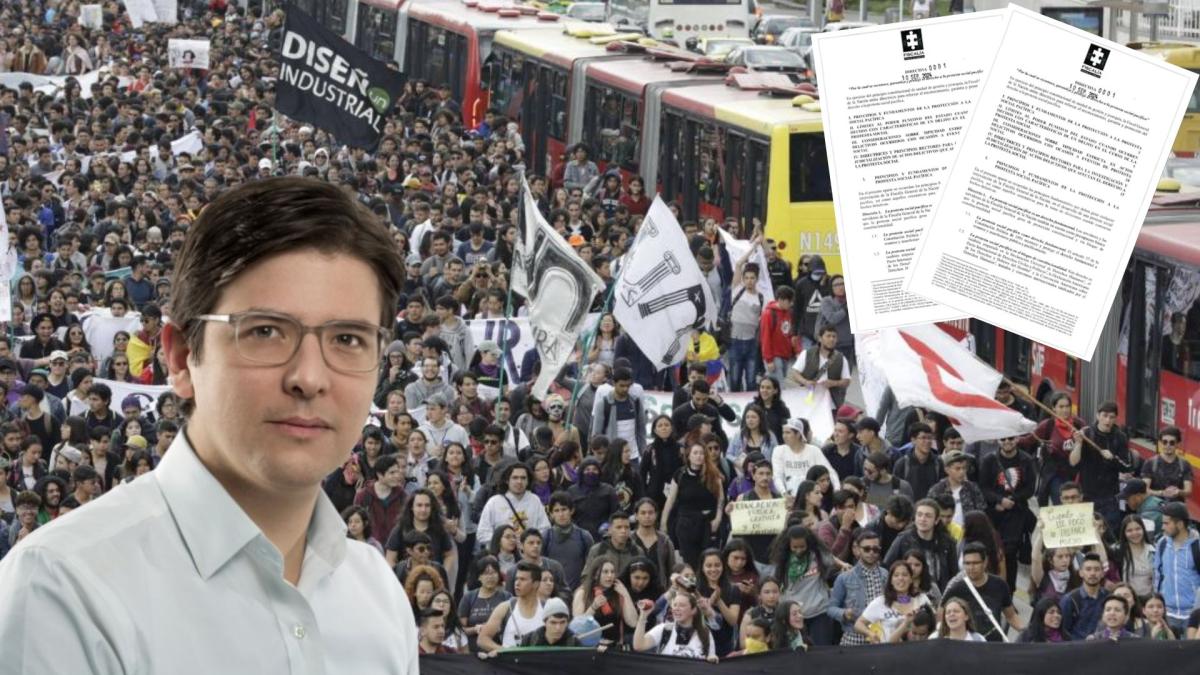 Miguel Uribe interpuso acción de tutela en contra de la Fiscalía por la expedición de la directriz para el manejo de la protesta social