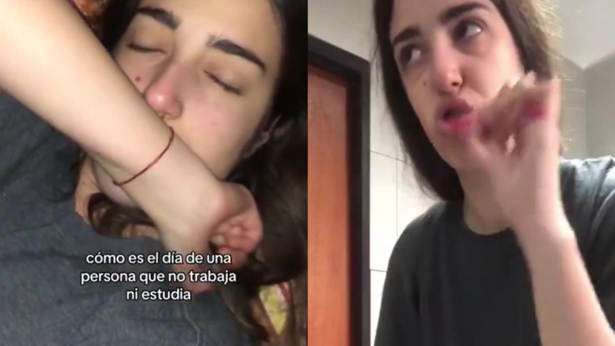 Polémica en redes por joven que muestra cómo es su vida sin trabajar ni estudiar: 'Después de un día agotador me voy a dormir'