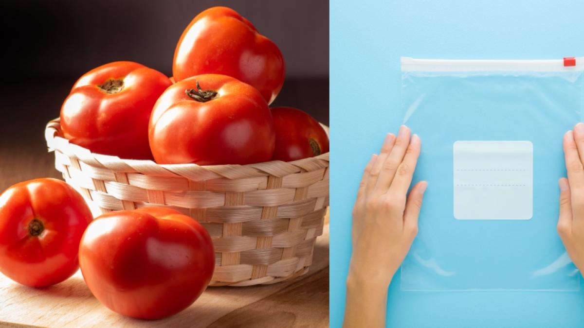 El truco del pitillo y la ziploc para guardar los tomates en la nevera y duren mucho más tiempo frescos