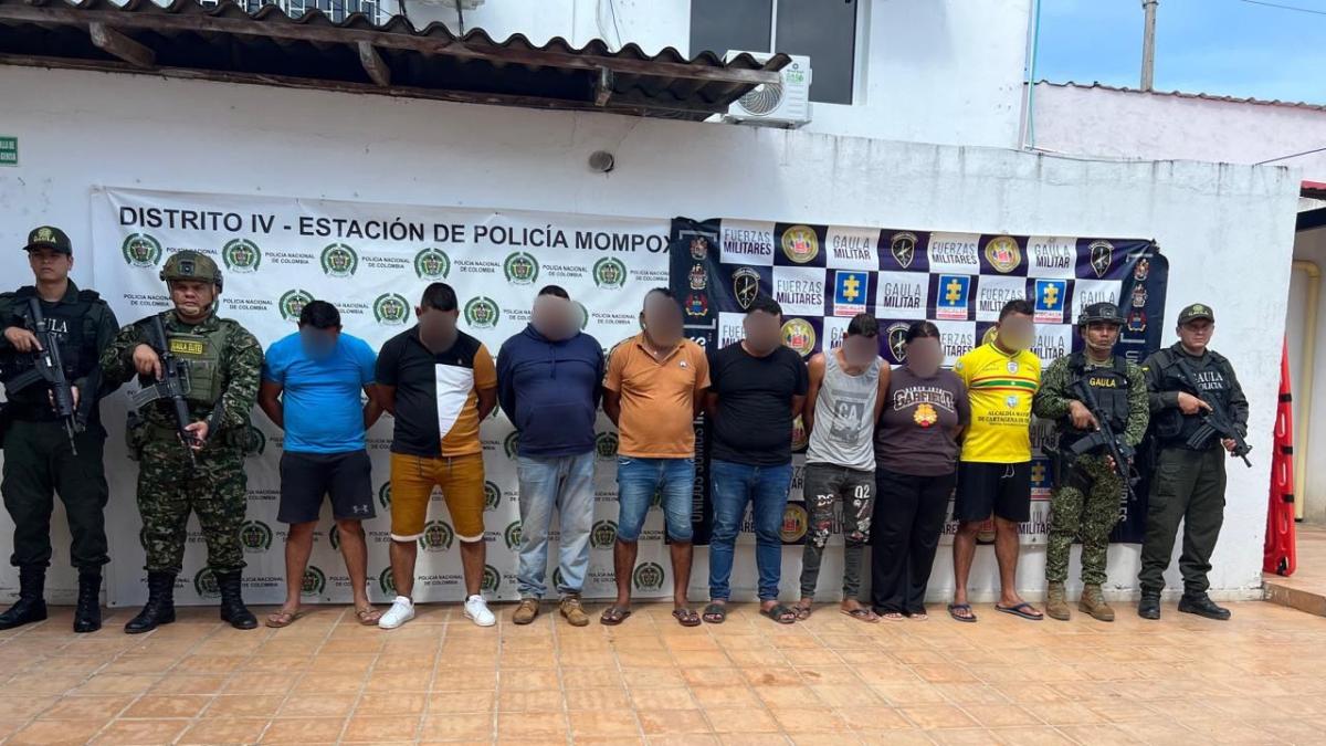 Capturan a 8 presuntos integrantes del Clan del Golfo en Bolívar: tenían azotada la depresión momposina con extorsión