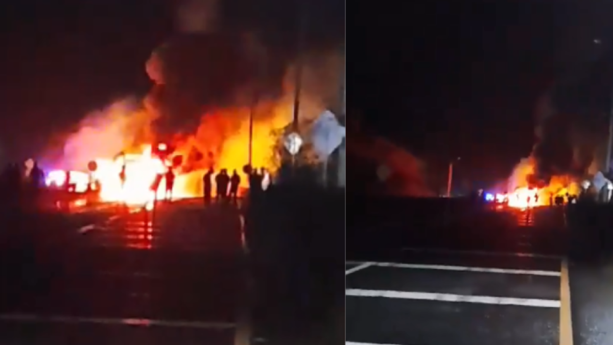 Vehículo de Industria Militar se incendió en Guaduas por falla mecánica; esto es lo que se sabe