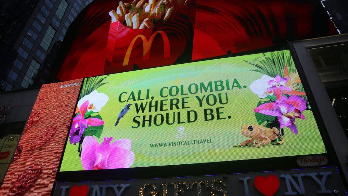 La Salsa llegó al Times Square de Nueva York con el lema ‘Cali es donde debes estar’ 