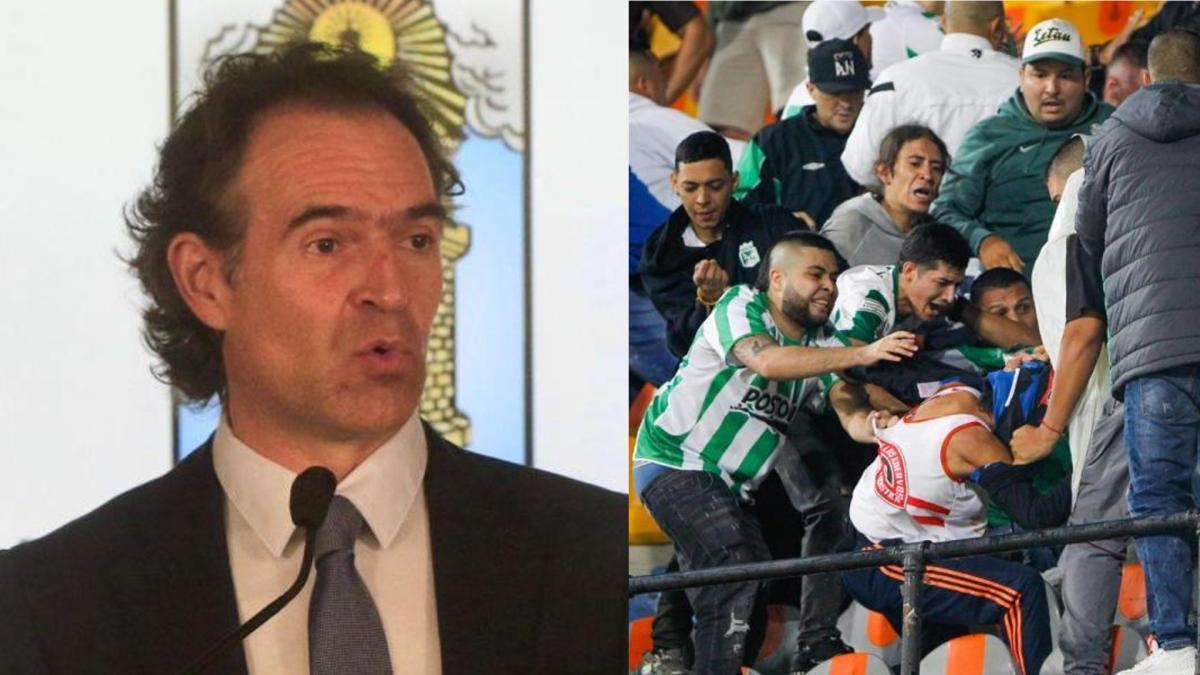 Alcalde Federico Gutiérrez, hace 'ultimátum' a los equipos de Medellín tras escandalosa pelea de hinchas: 'No presto el estadio'