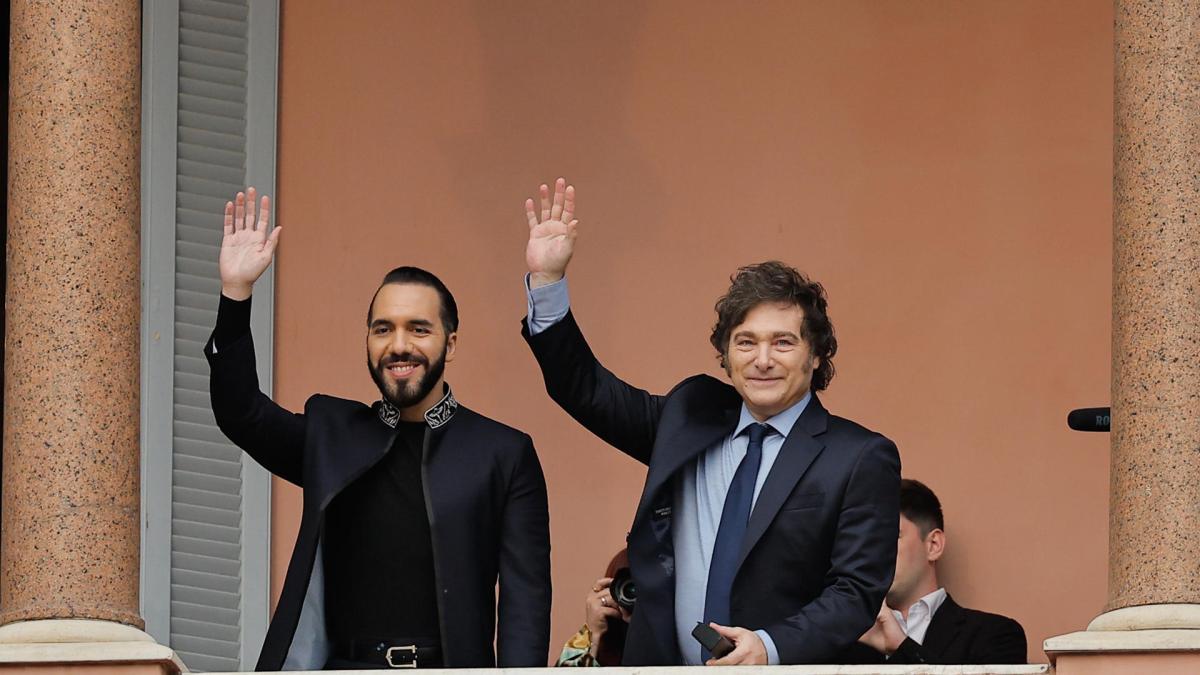 En imágenes| Nayib Bukele y Javier Milei se reunieron en la Casa Rosada en el primer día del salvadoreño en Argentina: 'Somos grandes amigos'