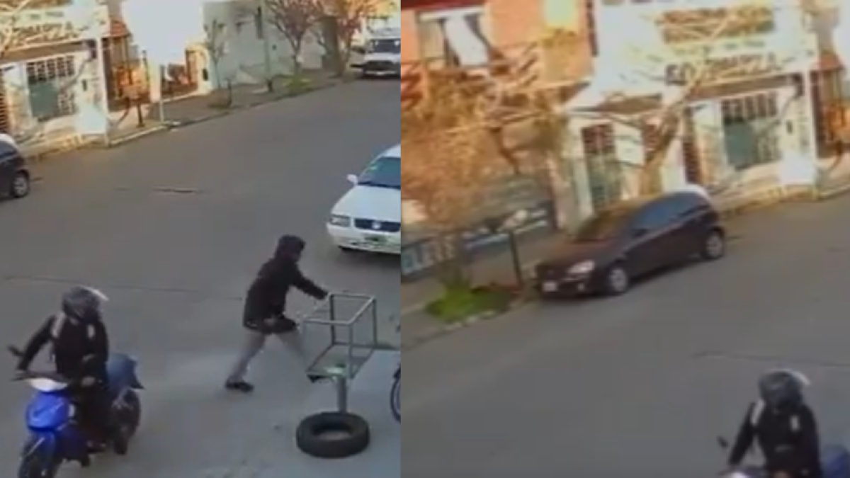 (Video) Se arrojó desde el balcón de su casa para evitar que le robaran la moto y quedó herido