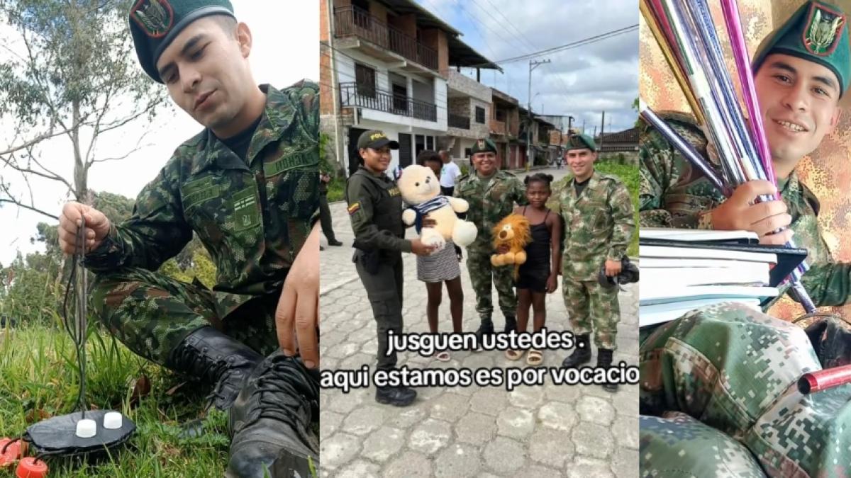 El soldado que, en medio de combates en Nariño, hace manualidades y le lleva regalos a los niños de pueblos remotos: ‘Sueño con una fundación’