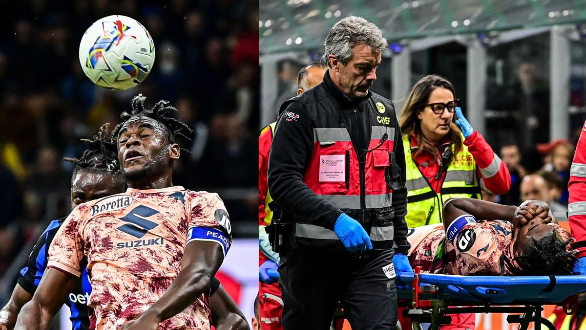 Video | Duván Zapata prende las alarmas: sufrió lesión de rodilla y salió en camilla durante el juego entre Inter y Torino