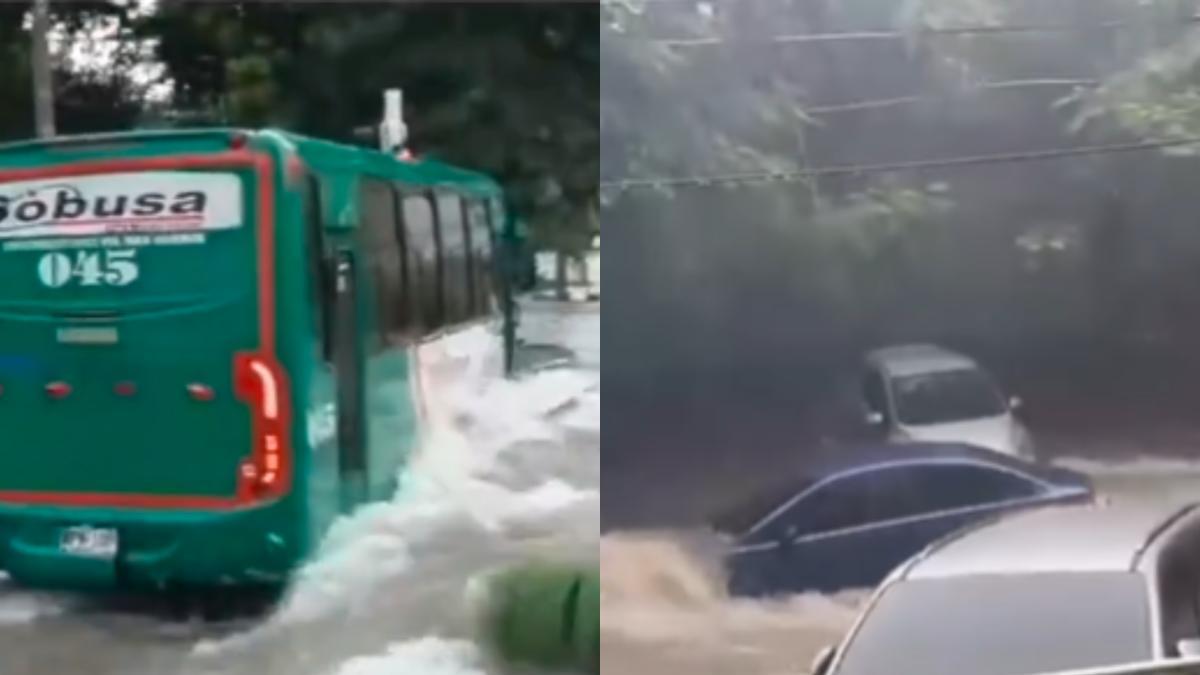 Impactante video: reportan emergencias en el norte de Barranquilla por fuerte aguacero este domingo