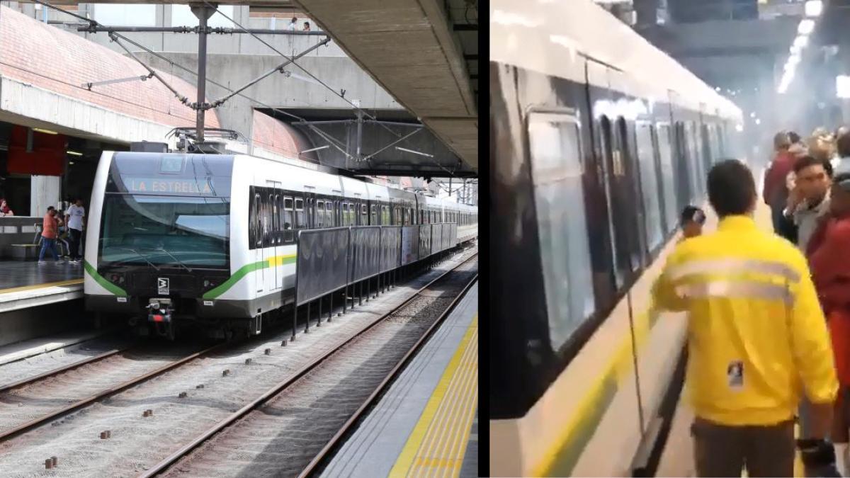 Susto en el Metro de Medellín: pasajeros fueron evacuados por salida de humo en uno de los trenes