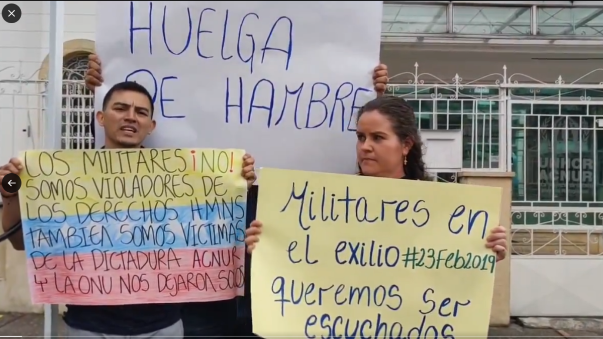 'Queremos salir de Colombia, no estamos seguros': hablan exmilitares venezolanos en huelga de hambre ante falta de protección