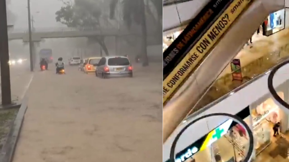 En video: intensas lluvias causan inundaciones en distintos sectores de Cali, incluyendo centros comerciales 