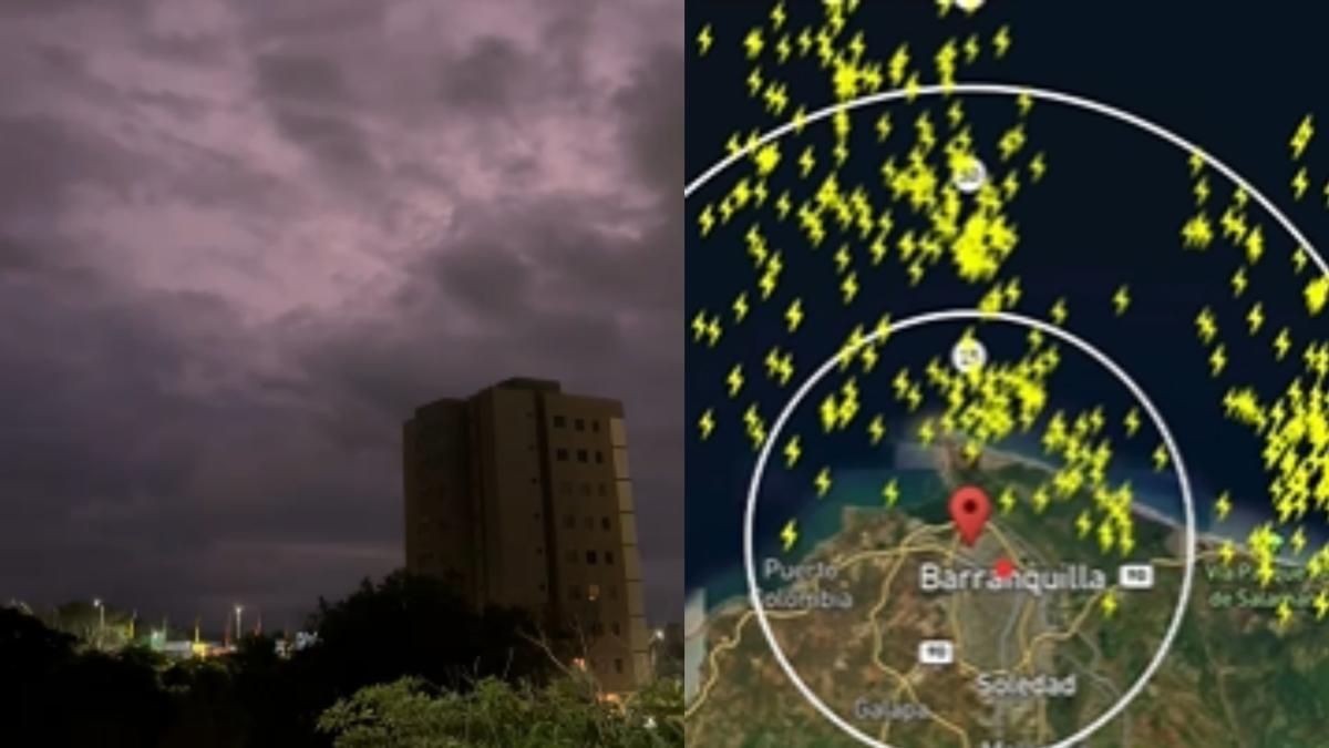 Video | Revelan la impactante cantidad de rayos sobre Barranquilla en las últimas horas: hay alerta para este fin de semana