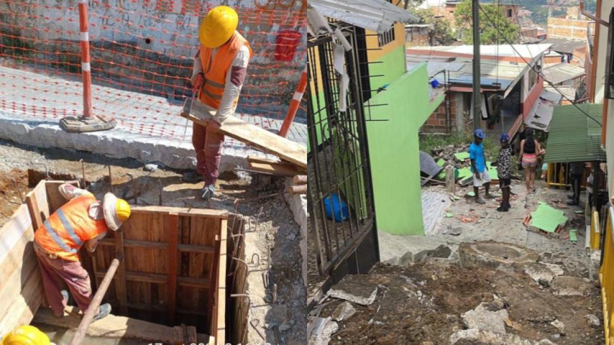 EPM inició la reparación de la tubería de alcantarillado que explotó en Medellín 