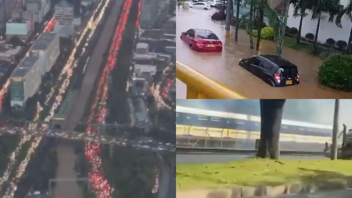 Día de caos en Medellín: estas son las imágenes de grave inundación en la ciudad, colapso en las vías y problemas en el Metro 