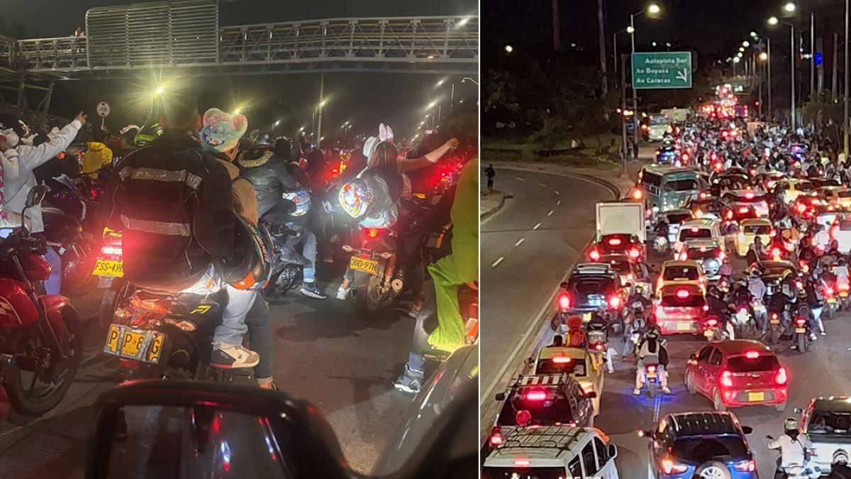 Tragedia en caravana de motociclistas en Bogotá por Halloween: murió un hombre y se registraron riñas 