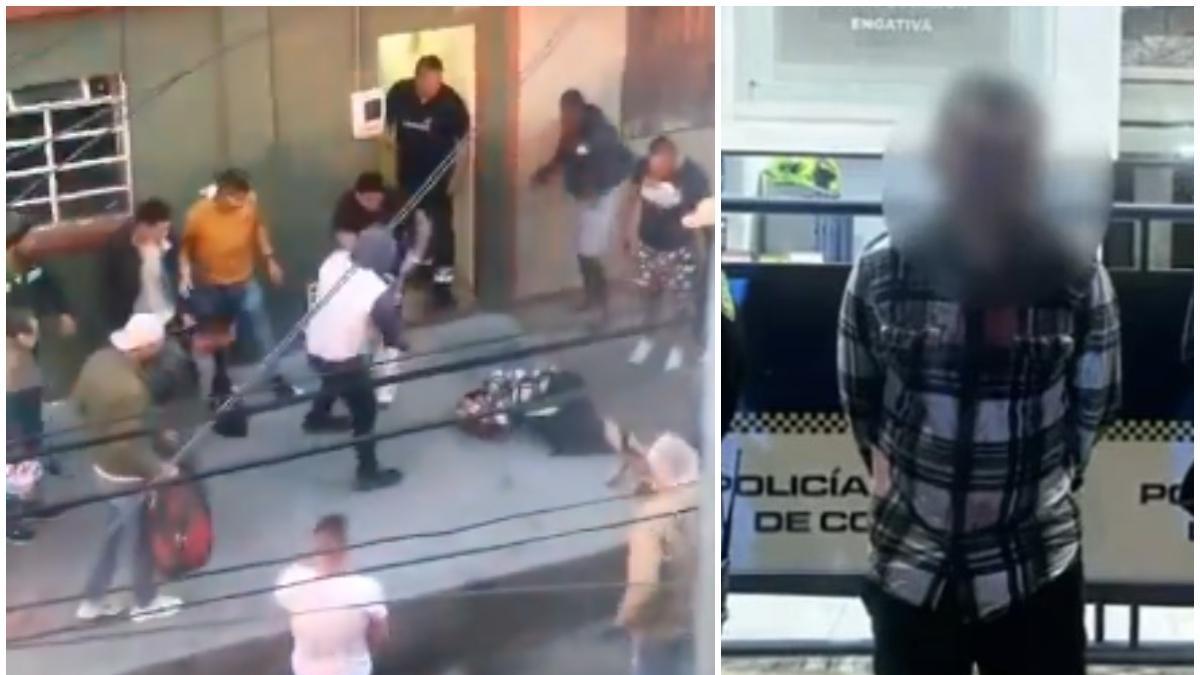 Video | Así fue como personas sacaron de la vivienda al presunto homicida de dos niños en en el barrio Las Ferias, en Bogotá 