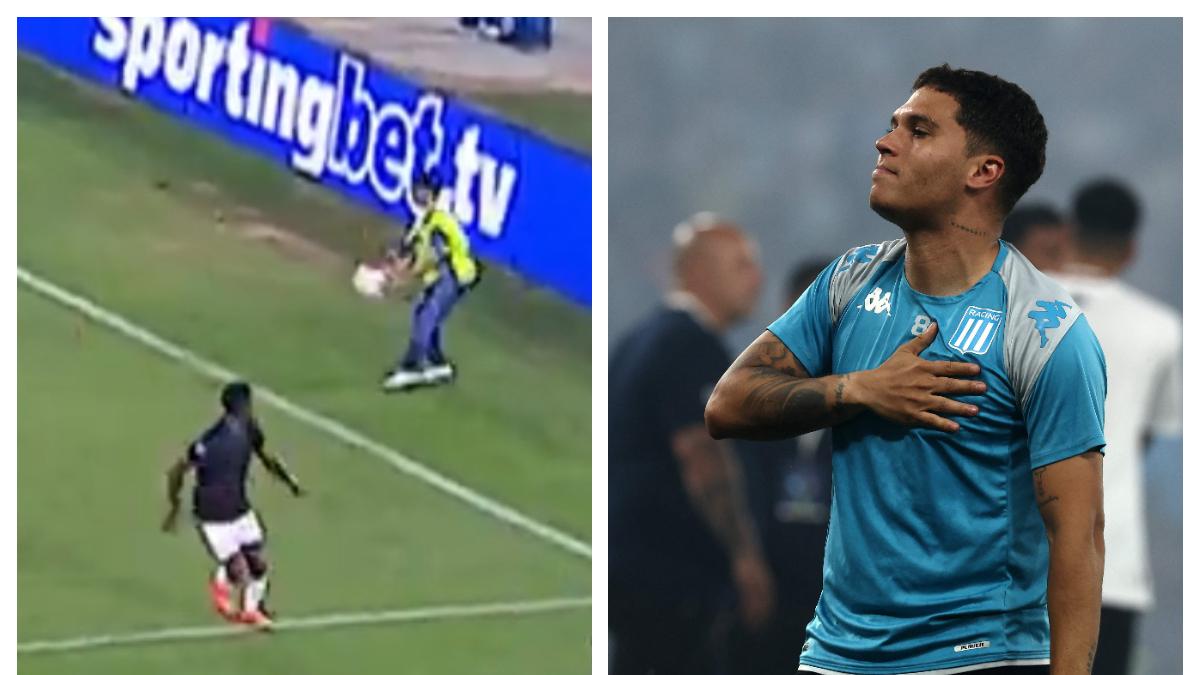 Video | Recogepelotas gestó golazo de Juan Fernando Quintero en triunfo de Racing contra Corinthians y se hace viral