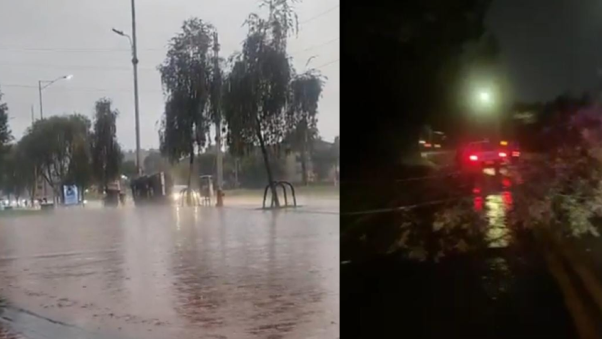 Fuertes lluvias en varias localidades de Bogotá: reportan caída de árboles y vías afectadas en la Autonorte 