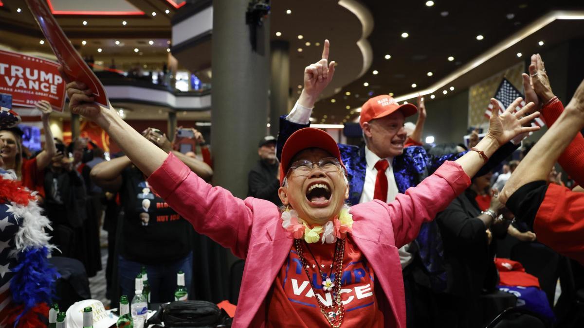 (Fotos) Así celebraron los seguidores de Donald Trump su triunfo en las elecciones presidenciales de Estados Unidos