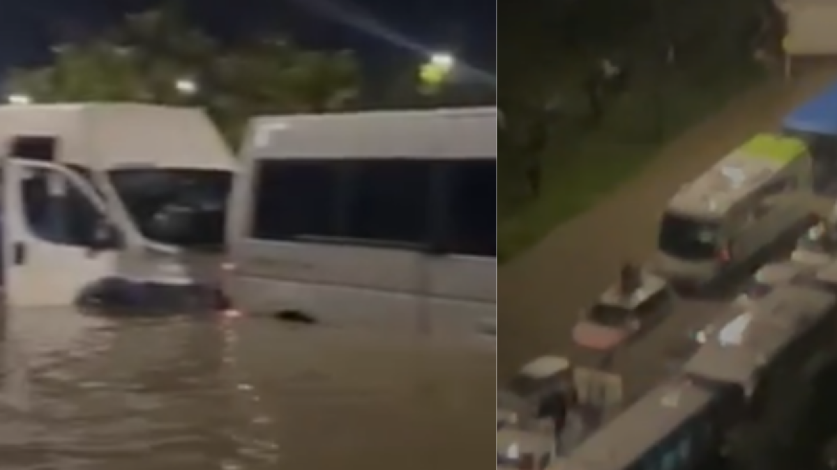 Inundaciones en la Autopista Norte en Bogotá: niños quedaron atrapados por horas en rutas escolares en medio del desastre 