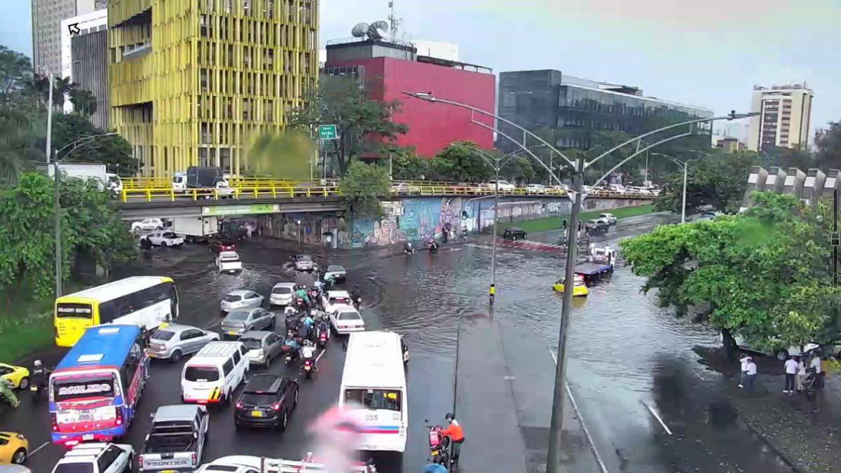 Emergencias en Medellín por fuertes lluvias: un árbol cayó sobre una persona y un vehículo, hay inundaciones y cortes de luz 