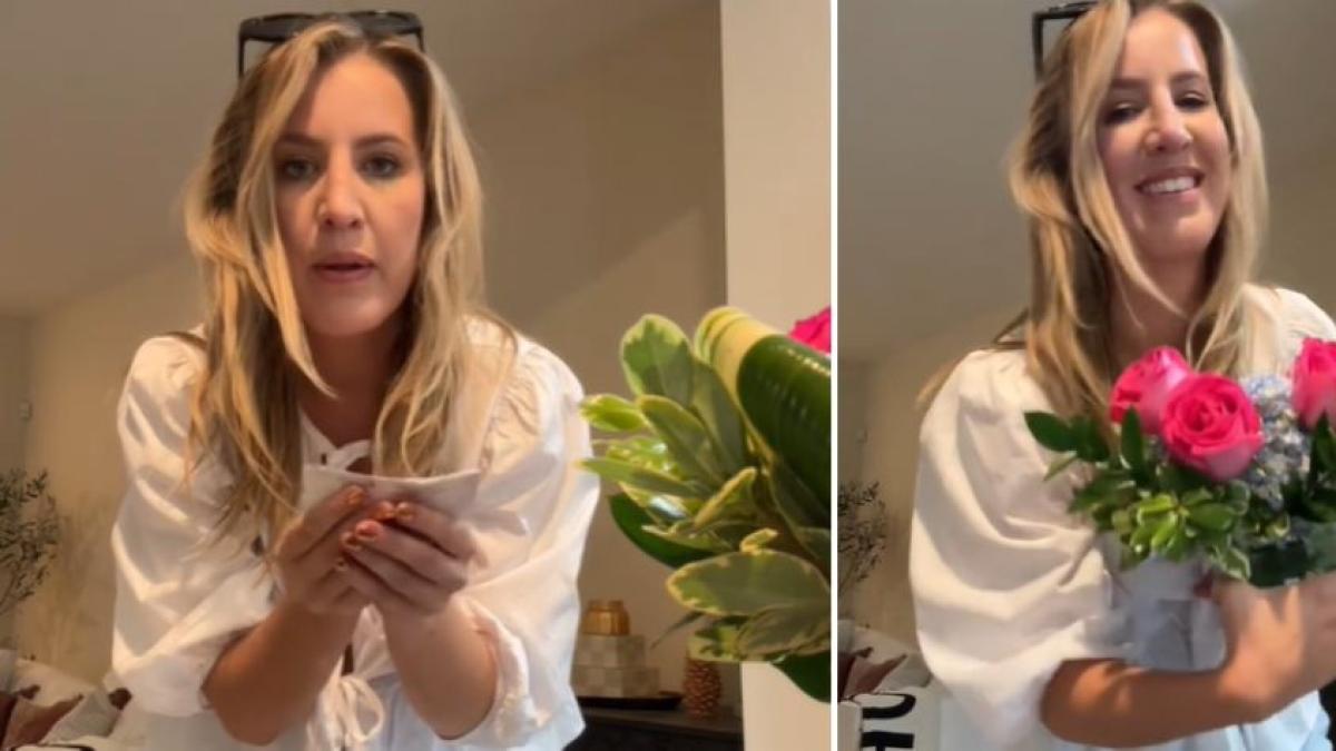 Mujer recibió flores de su novio y descubrió que la dedicatoria era para su ex: 'Ni siquiera es un buen ramo'