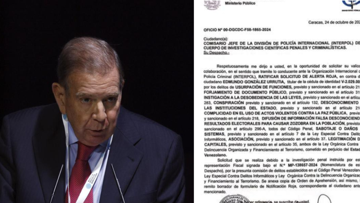 Interpol responde a solicitud de alerta roja contra Edmundo González y advierte que nunca acepta demandas por razones políticas