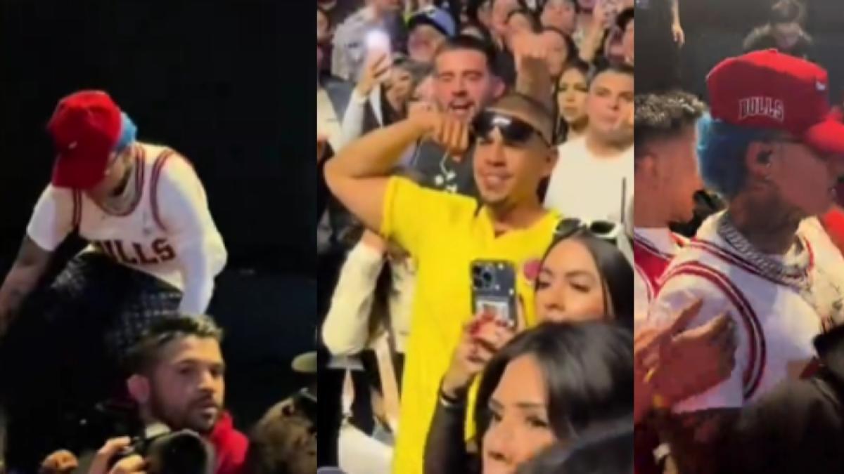 Le dicen 'gamín' a Blessd: se bajó en pleno concierto a pegarle a un asistente porque lo criticó tras '+57': fue en Estados Unidos