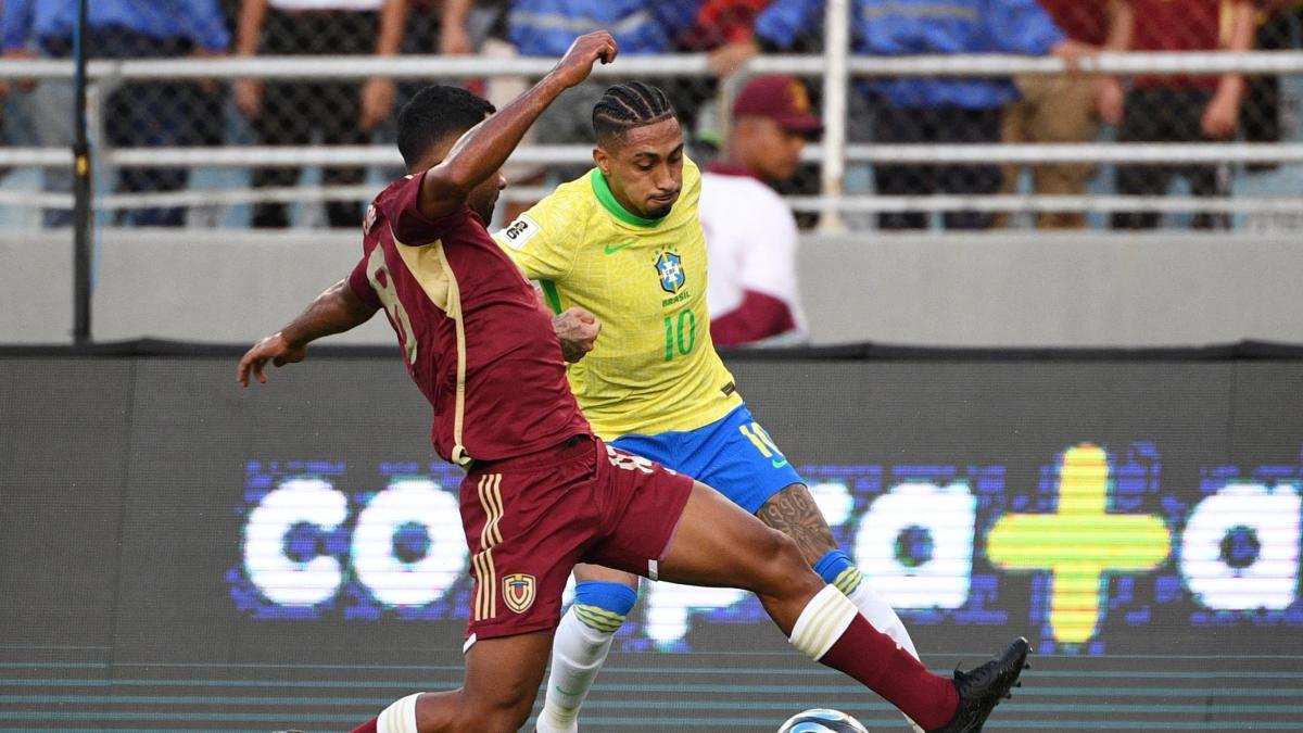 Video | Venezuela vs. Brasil: los goles del partido, Raphinha abre el marcador con este golazo