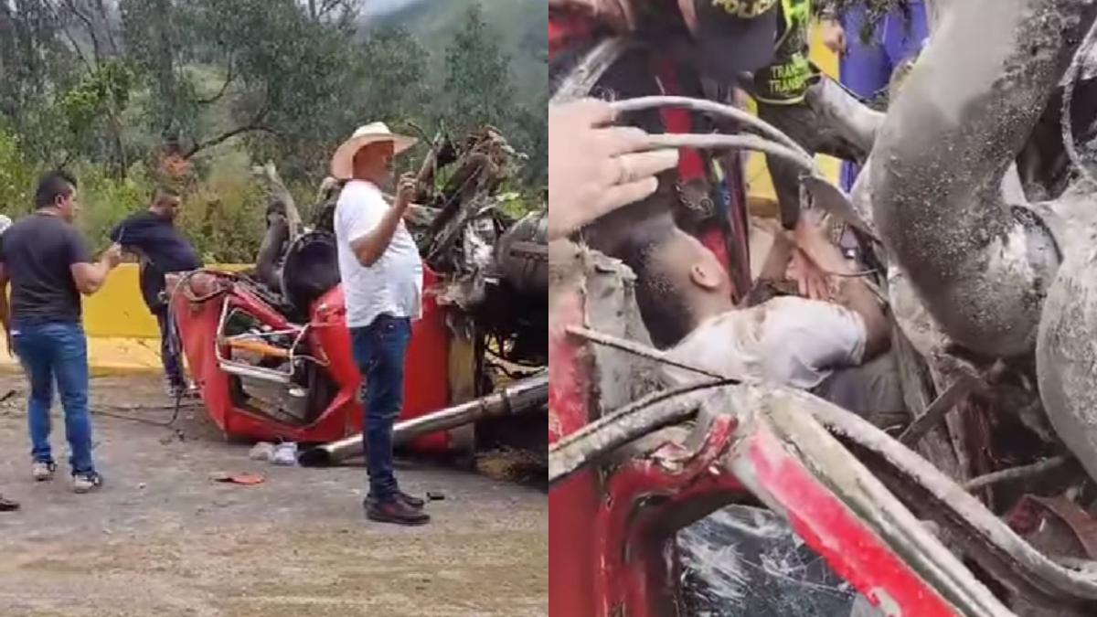 Grave accidente en la vía Calarcá - Cajamarca: el conductor de una mula perdió el control del vehículo