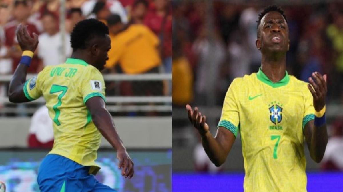 Video | Vinicius sigue en la mala: el no Balón de oro erra penalti contra Venezuela en la eliminatoria