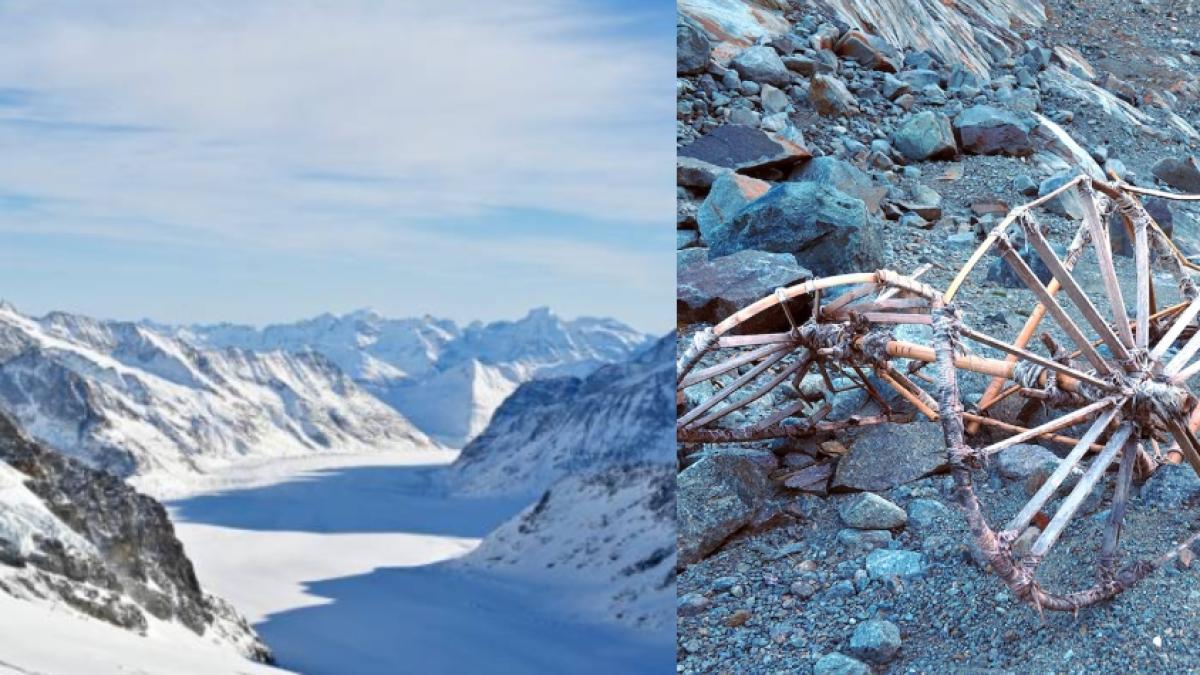 Mientras escalaba los Alpes Suizos, excursionista descubrió un objeto que llevaba décadas bajo la nieve