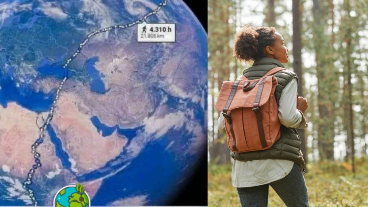 Este es el camino más largo del mundo para llegar a pie: 187 días caminando sin parar, o 561 días caminando 8 horas al día