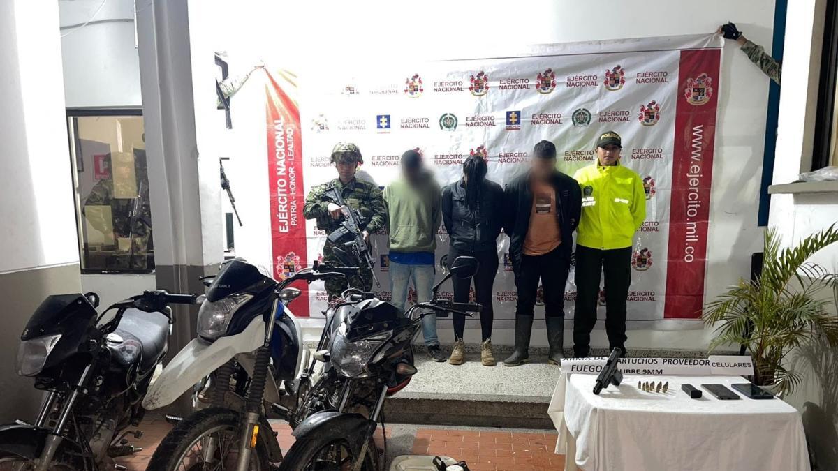 Tras un intercambio de disparos cuatro integrantes del 'Clan del Golfo' fueron capturados en Antioquia