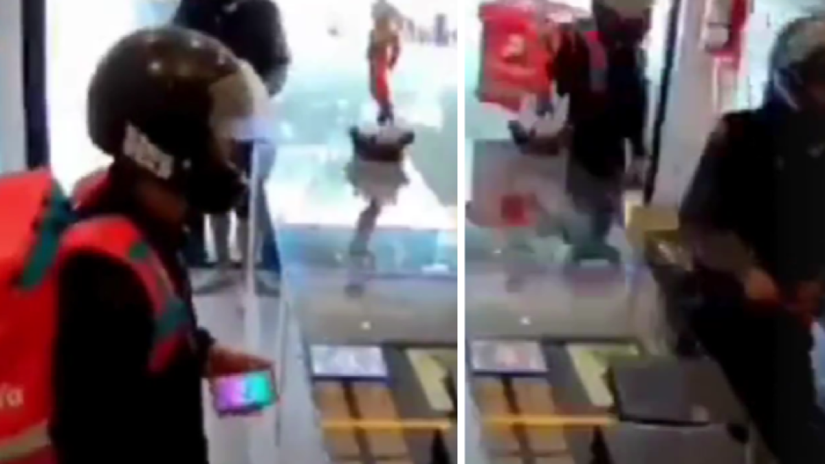 Video | Ladrones disfrazados de repartidores robaron en un local de videojuegos más de 26 millones de pesos de mercancía en Argentina