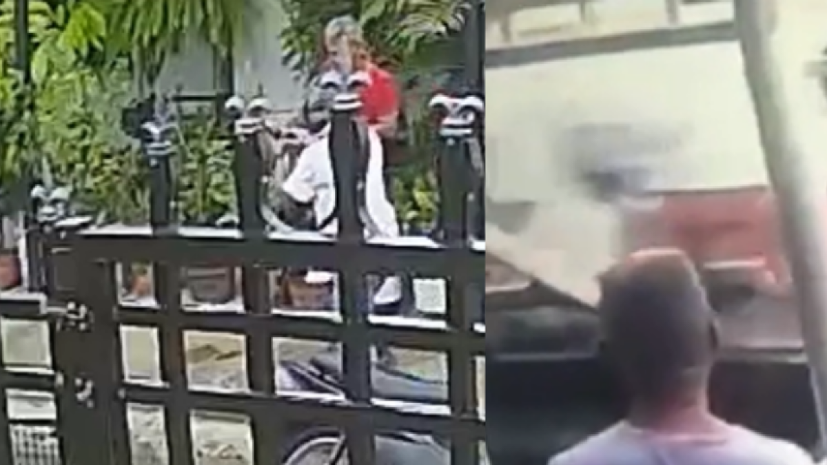 Video: Ladrón intentaba escapar y fue sorprendido por un ciudadano que lo golpeó con una patada voladora