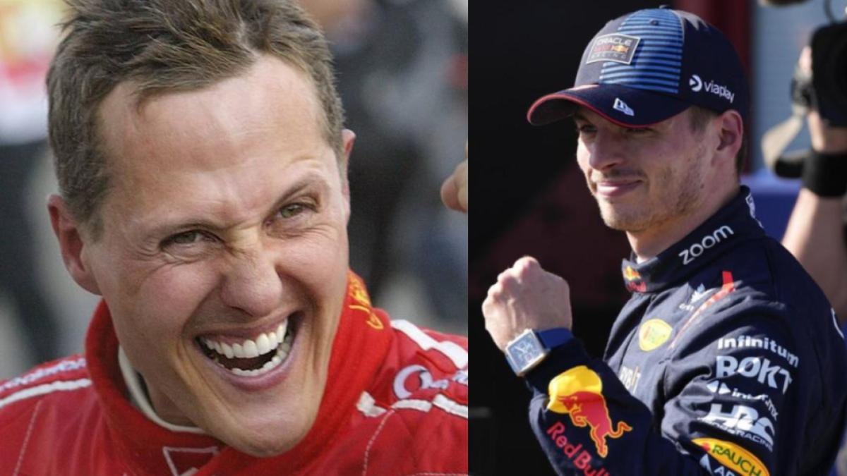 Desempolvan inédita imagen de Michael Schumacher cargando a Max Verstappen de bebé: 11 títulos mundiales de Fórmula 1 en una foto