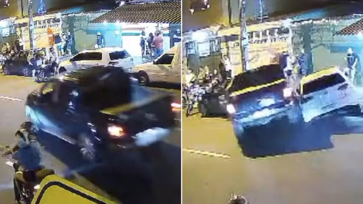 Conductor de camioneta atropella a un grupo de personas frente a pizzería en Brasil