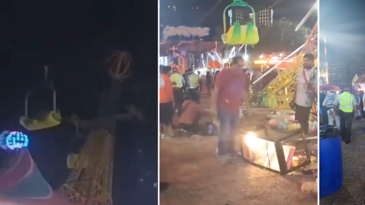 Desplome de juego mecánico conocido como la 'Torre Eiffel' en feria de México dejó dos heridos