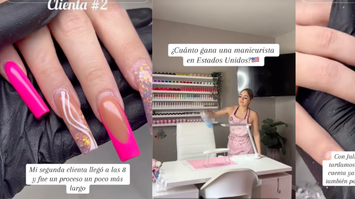 Latina trabaja como manicurista en Estados Unidos revela cuánto puede ganar en un día