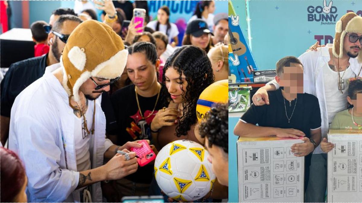 Bad Bunny entrega piezas musicales, deportivas y de arte a niños en Puerto Rico