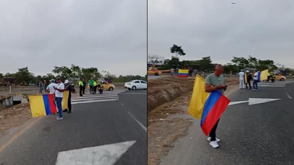 Reportan bloqueo en la Vía Oriental: pobladores protestan contra el peaje de Sabanagrande (Atlántico) 