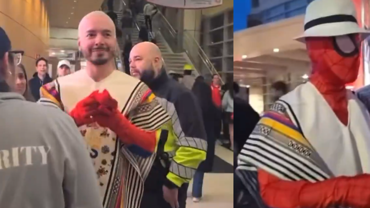 J Balvin se disfrazó de ‘Spider-Man’ para sorprender a sus fanáticos en Boston durante su gira por Estados Unidos
