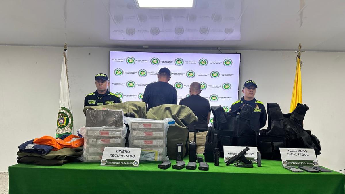 Capturan a dos presuntos responsables del robo en el aeropuerto de Riohacha y recupera más de $2.000 millones