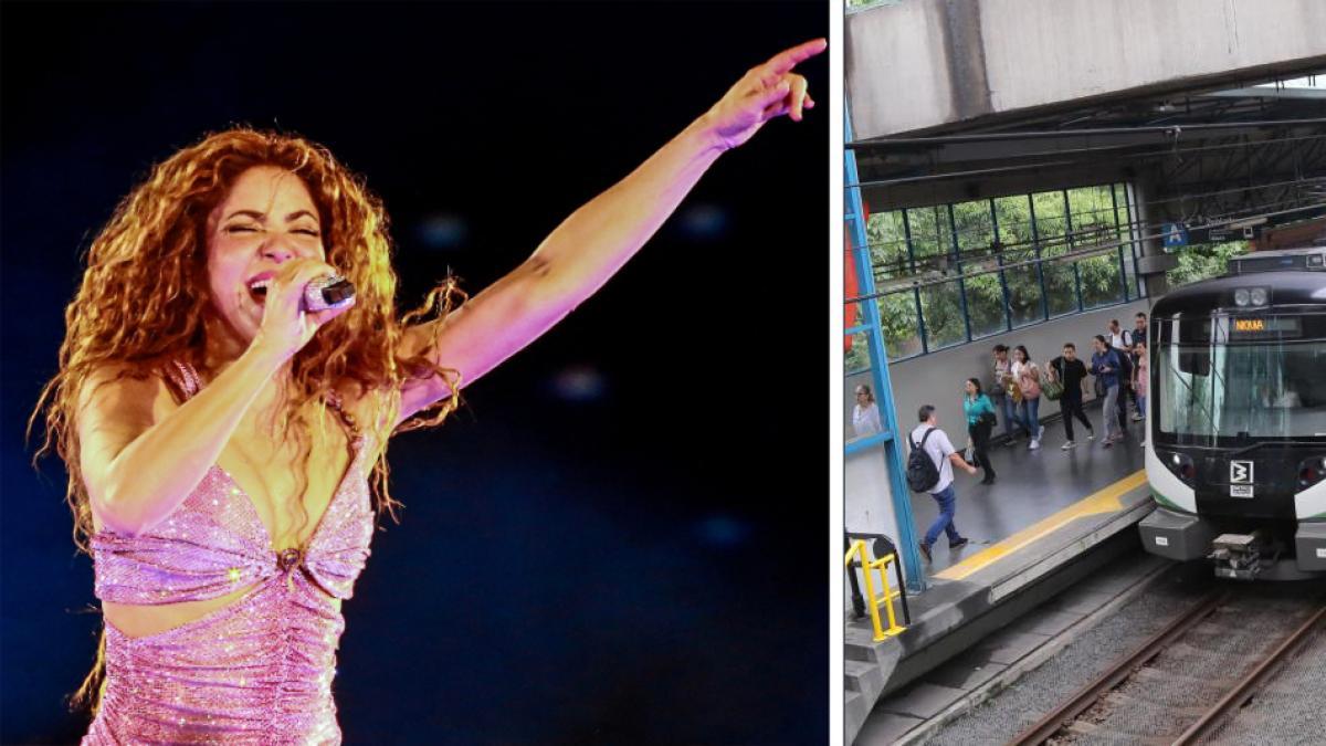 Anuncian cambios en operación del metro y extensión de los horarios de rumba por concierto de Shakira en Medellín