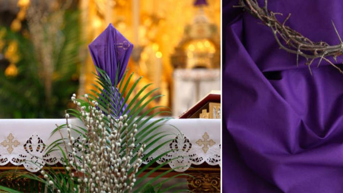 La razón por la que qué en muchas iglesias se cubren las imágenes con un velo morado en Semana Santa