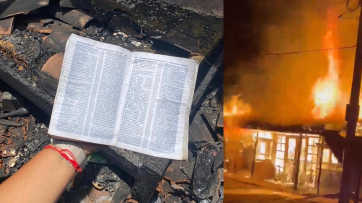 ¿Un milagro? En medio de un incendio en La Virginia, Risaralda, una Biblia quedó intacta